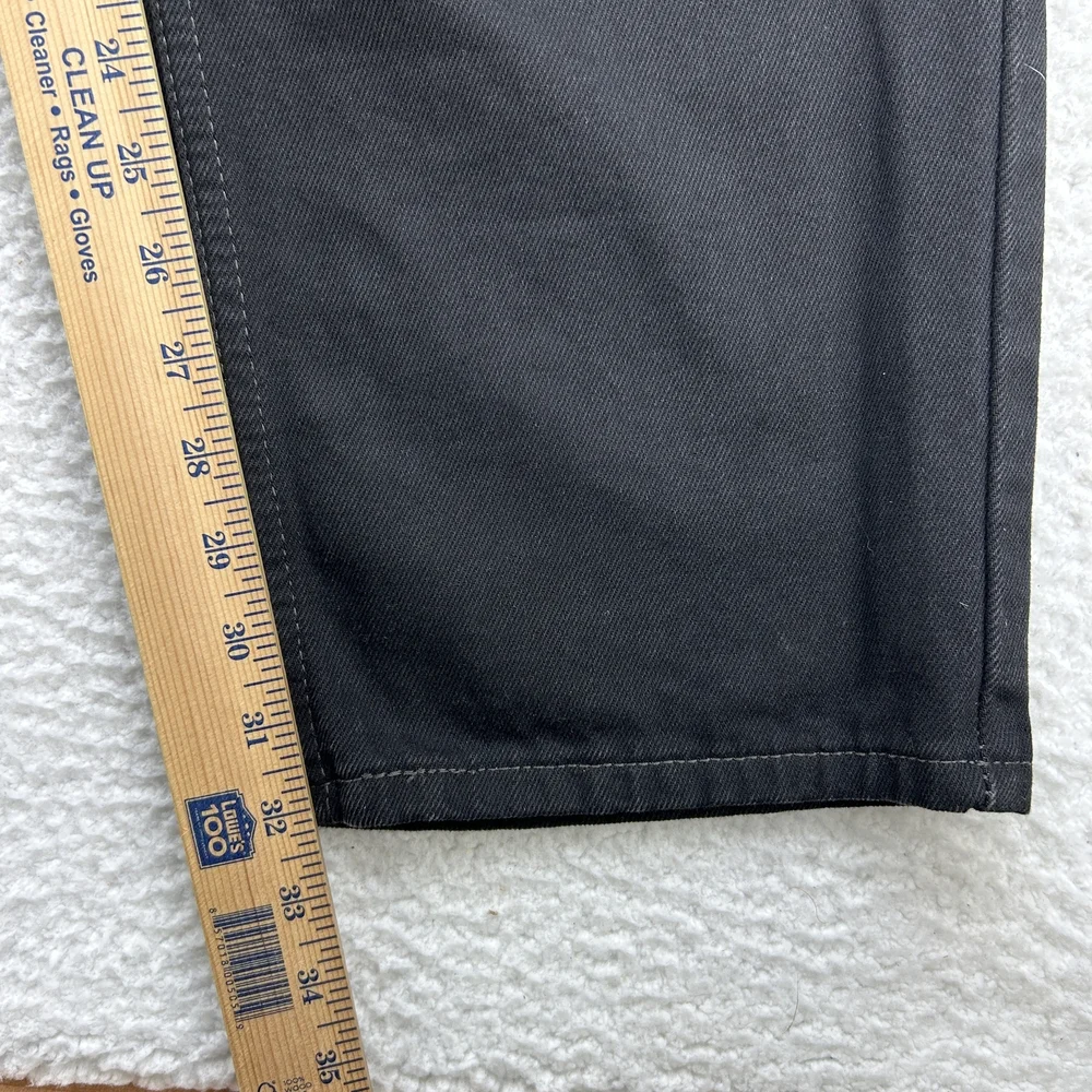 Levi's 550 Jeans Mens 36x32 Relaxed Fit Black Denim Tapered Leg Waterless USA